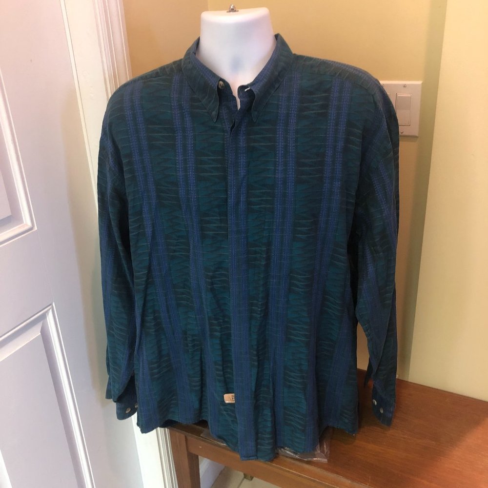 Jhane barnes mens shirt large Green Purple